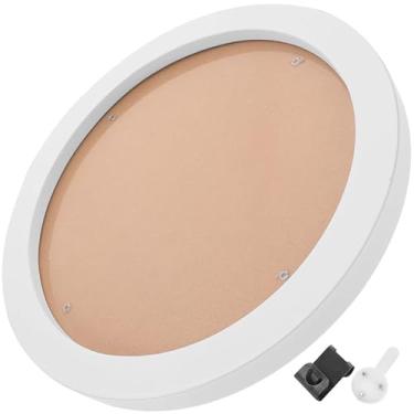 Imagem de LALAFINA Moldura Redonda De Madeira Para Fotos, Bastidor Bordado 7 Polegadas, Suporte Ponto Cruz, Montagem Na Parede Decoração Casa, Escritório, Galeria E Casamento