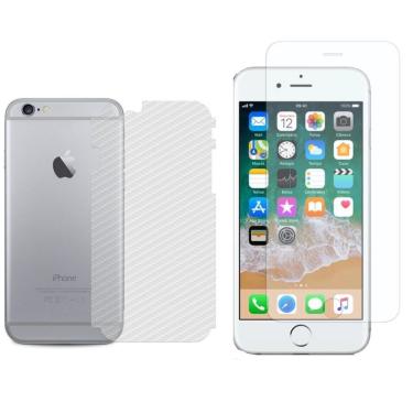 Imagem de Película Hidrogel + Adesivo Fibra De Carbono Para Iphone 6 E 6s - Transparente