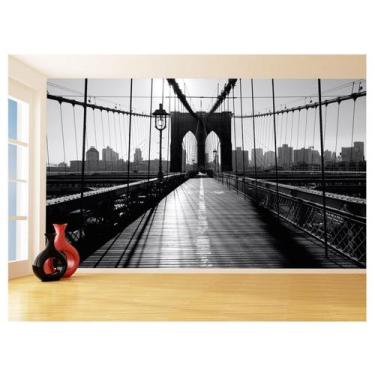 Imagem de Papel De Parede Cidade Ponte Prédios New York 3,5M Ncd265 - Você Decor