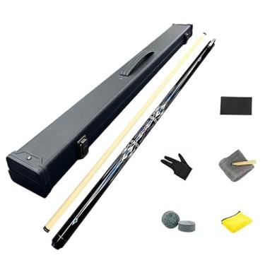 Imagem de Taco de sinuca de bordo de 1/2 – bastões de taco de bilhar de 147 cm para adultos, ponta de 13 mm, conjunto de bastões de piscina, bastão de fila de piscina durável (taco de sinuca + acessórios +