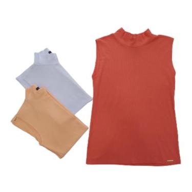 Imagem de Blusa regata canelada gola alta - D'Laforet