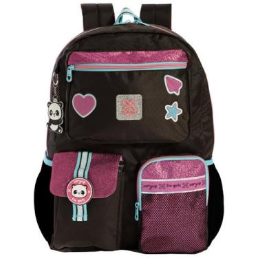 Imagem de Mochila de Costa Utility Panda Juvenil Menina Glitter Teen - Xeryus, P