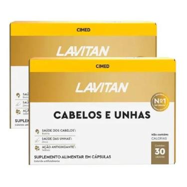 Imagem de Kit 2 Suplemento Lavitan Cabelos e Unhas C/30 Cáps - Cimed