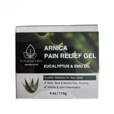 Imagem de Gel Nourish-Vida Arnica para alívio da dor – Suporte muscular e articular com eucalipto, óleo de emu e aloe vera para costas, pescoço, contusões, artrite, inflamação e dor – (113 g)
