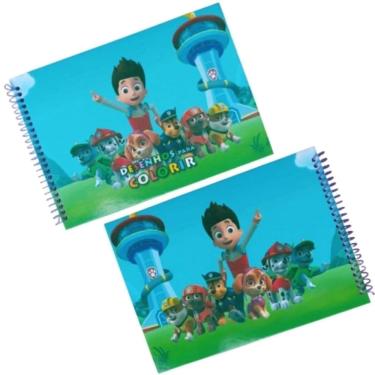 Imagem de Livro de Colorir Patrulha Canina Capa Dura 40 Desenhos Frente e Verso