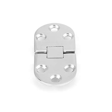 Imagem de Luqeeg Barco com dobradiça de porta, 2 peças de dobradiças de escotilha de aço inoxidável, porta de descarga marítima, borda redonda para cabine marítima, armário de mesa dobrável