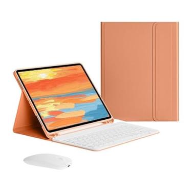 Imagem de Capa Para Samsung Tab S9 Ultra Com Mouse Bluetooth E Teclado (Vitalidade Laranja, Teclado comum)