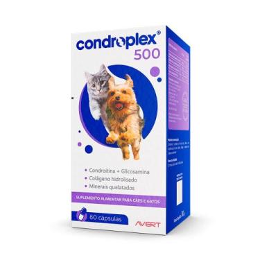 Imagem de Condroplex 500 para Cães e Gatos 60 Cápsulas