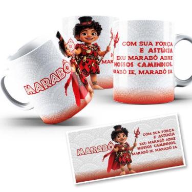 Imagem de Caneca Exu Marabô Mirim Orixá Umbanda Candomblé 325ml - falsh