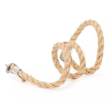 Imagem de Poleiro De Corda Sisal Brinquedo Calopsita Papagaio 80cm - PetsJoyarts
