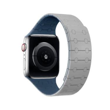 Imagem de Pulseira Link Silicone Macia Compatível Com Apple Watch - Baú do Vikin