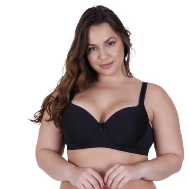 Imagem de Sutiã Plus Size Básico Lateral Larga Alça Reforçada Bojão - c5 SUTIÃ N