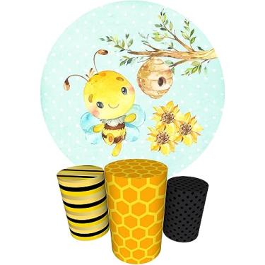 Imagem de Trio Capas Cilindro + Painel Redondo Abelhinha (K1ABL004)