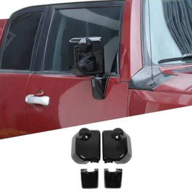 Imagem de Capa de espelho retrovisor de porta compatível com Toyota FJ Cruiser 2007-2021, capa de espelho retrovisor de porta lateral ABS tampa de acabamento de proteção externa automotiva, 6 peças (preto