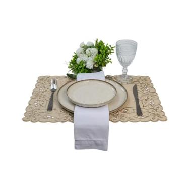 Imagem de 2 PCS - LUGARES AMERICANOS 35 CM X 50 CM RECHILIE BEIGE