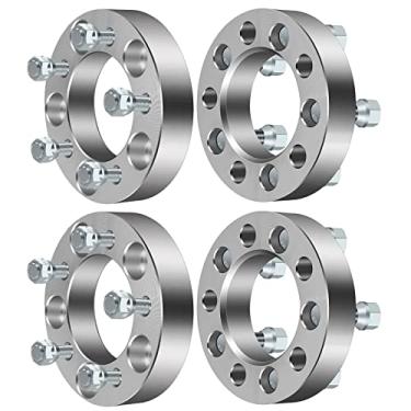Imagem de SCITOO 4 peças adaptadores de roda de 3,2 cm 5 x 4,75 a 5 x 4,5 pinos 12 x 1,5 87,1 mm espaçadores de roda 5 Lug sem Hubcentric ajuste para Chevrolet Corvette Blazer Camaro para Cadillac XLR para