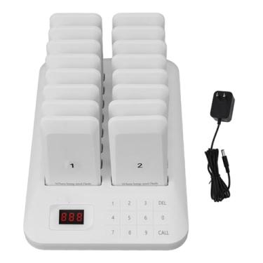 Imagem de TOPINCN 100 a 240V 16 Pager Buzzers 1 Teclado, Pager de Clientes, Dispositivo de Chamada de Com Alcance de 800m, de Alerta de Campainha para Restaurantes (Plugue nos EUA)