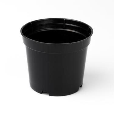 Imagem de Mini Vaso Modelo Pote 6 de 80 Ml Para Jardim Decoração Artesanato Cor Preto Plástico