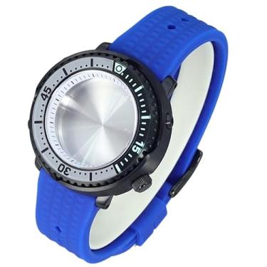 Imagem de FEIYASHI Caixa de relógio preta de aço inoxidável, vidro de cristal de safira para NH34 NH35, movimento 100 m, impermeável, atum, tartaruga, enlatada, 13 NH35 movimento + anel branco, Caixa de relógio