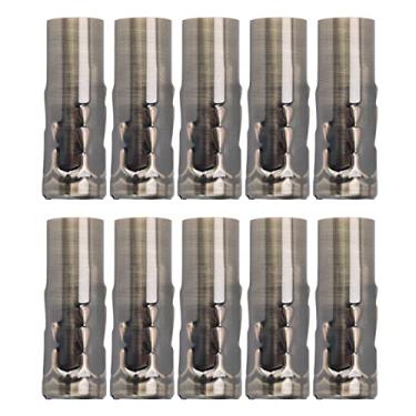 Imagem de Tampa do Soquete da Lâmpada Akozon E14, Tubo do Lustre de Cristal, Manga para Tubo de água Com Padrão de Rasgo de Vela, Tubo de Luz Pendente, Acessórios de Luminária (Bronze)