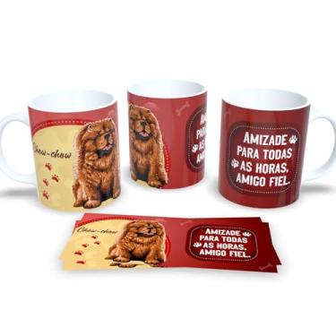 Imagem de Caneca de Porcelana com Estampa de Cachorro de Raças (Chow Chow)