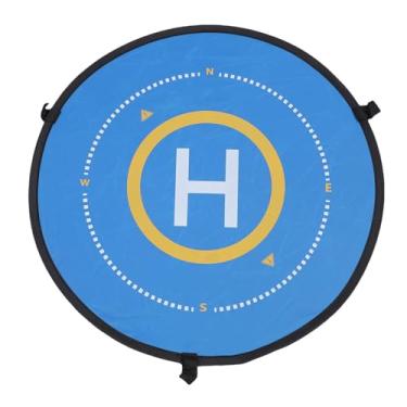 Imagem de Dpofirs Drone Landing Pad, Bloco de Terra de Dupla Face, Azul e Laranja, Tapete de Aterrissagem de Drones (75cm)