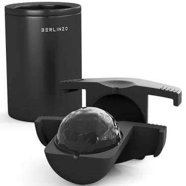 Imagem de Molde para fazer bolas de gelo transparentes de – máquina de gelo de uísque grande 6 cm – esfera transparente para fazer gelo – molde de gelo com saco de armazenamento – molde de gelo transparente para máquina de gelo com esfera transparente