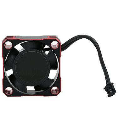 Imagem de YOUTHINK Ventilador de Resfriamento de ESC de Alumínio Durável 32000rpm de Alta Velocidade para Carros de Controle Remoto, TS120 TS160 TS120V2 TS160V2 ESC, Black Red (Vermelho preto)