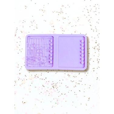 Imagem de R736 Molde de silicone Mini Caderno Ursinhos Coloridos resina decorar 