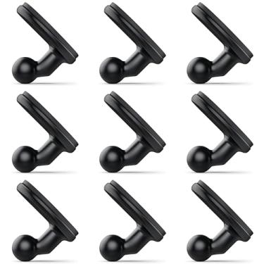 Imagem de Pacote com 9 suportes adesivos para uso com Garmin Dash Cam Mini 2/3, 45/46/47/55/56/57/65W/66W/67W/série X, Speak and Tandem – Design fino e confiável