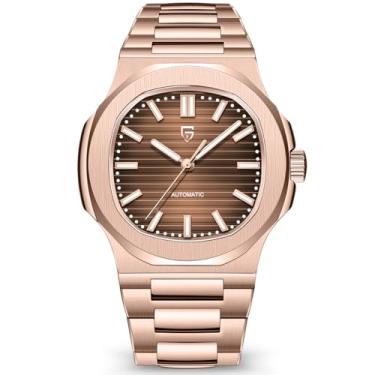 Imagem de Relógio masculino Pagani Design automático, ouro rosa, 40 mm, aço inoxidável, minimalista, analógico, presente, com vidro de safira sintética, 100 m à prova d'água, Pd1728 - ouro rosa, Clássico
