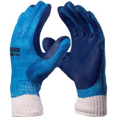 Imagem de Luva Segurança Gladiador Azul Danny EPI Proteção Mecanica Serviços Ger