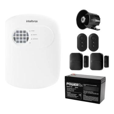 Imagem de Kit Alarme Sem Fio Intelbras 2 Sensores Magnéticos, Bateria e Sirene