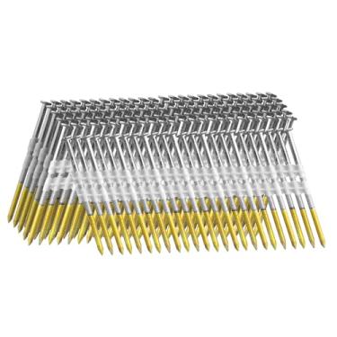 Imagem de SITLDY Pregos de moldura de 21 graus, 1000 unidades, haste de anel de 3 1/2 polegadas x 0,332 cm, cabeça redonda completa galvanizada a quente, para pregador elétrico pneumático de 20 a 22 graus