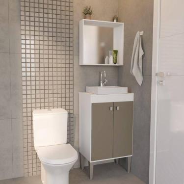 Imagem de Conjunto Gabinete E Armário Dia A Dia Essencial 45cm Para Sobrepor Bronze