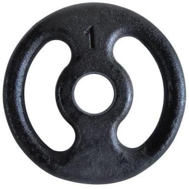 Imagem de Anilha Fitness Ferro Pintada Academia Musculação Treino 1Kg - Fundgard