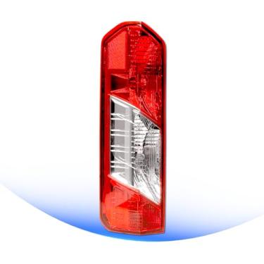 Imagem de Luz traseira compatível com Ford Transit 150 250 350 350HD 2015-2025 com rodas traseiras únicas tipo halogêneo, luz traseira, conjunto de lâmpada de freio com arnês e lâmpadas (lado esquerdo do