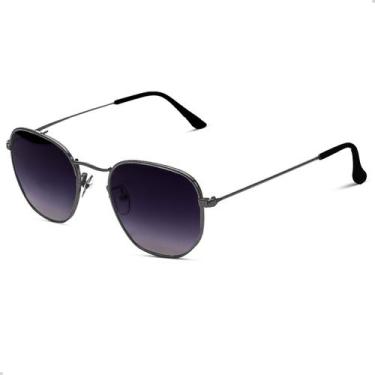 Imagem de Oculos de Sol Hexagonal Masculino Feminino Clássico Moda Retro Proteçã