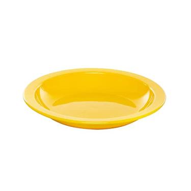 Imagem de Prato Elegance Vemplast 22cm Fundo Linha Tropical em Polipropileno - Amarelo