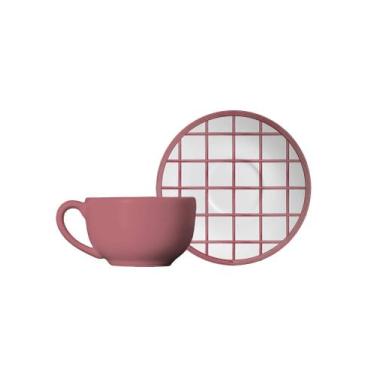 Imagem de Conjunto 4 Xicaras Chá C/pires Coral Alleanza 200 ML