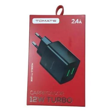 Imagem de Carregador Turbo com 2 Portas USB 12W 2.4A - Tomate TT-1202