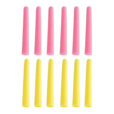 Imagem de RNXRZANK Pacote com 12 Capas de Espuma de Reposição para Postes de Trampolim, Portáteis, 40 Cm de Comprimento, Capas de Espuma de Reposição para Tubos, Rosa Amarelo