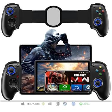 Imagem de Mobile Cloud Gaming Controller for iPhone 16/15/14, iPad, Tablet, Android/PC/Switch/PS3/PS4 Gamepad Joystick with Turbo, Streaming on PS4/Xbox/PC, Hall Effect/Hall Trigger, 6-Axis Gyro Sensor Black