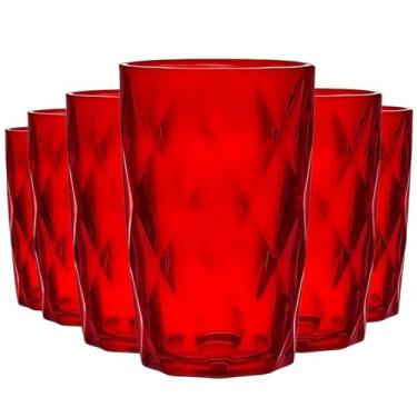 Imagem de Jogo com 6 Copos Diamond de Vidro Rubi De Agua ou Suco 350ml