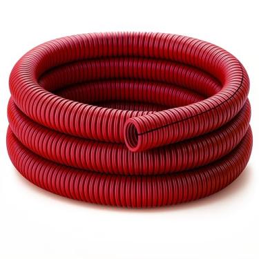 Imagem de Electriduct Tubo de fio dividido em polietileno ondulado flexível conduíte – 2,5 cm tamanho nominal – 3 metros – Vermelho