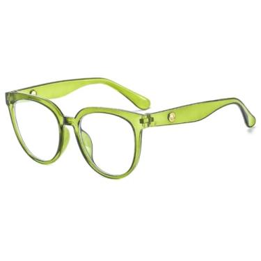 Imagem de Óculos de sol transparentes femininos e masculinos, óculos anti-luz azul tipo olho de gato com bloqueio de luz (8)