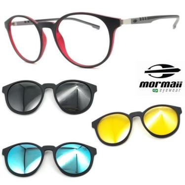 Imagem de Oculos Redondo Preto Mormaii Swap 2 6071 aft + 3 Clipons can, Aft