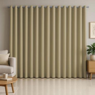 Imagem de Cortina Blackout de Tecido Corta Luz 3,00x2,50m para Varão Simples 2m 