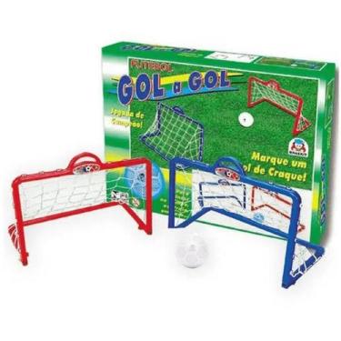 Imagem de Jogo de Trave com Rede Gol a Gol Infantil Braskit com Bola