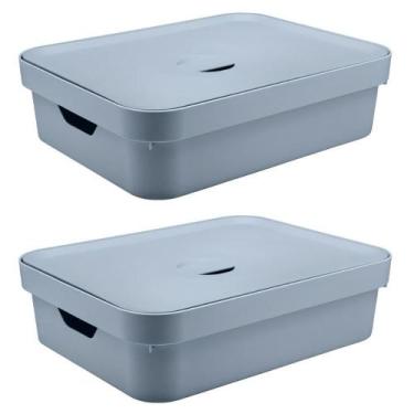 Imagem de Caixa Organizadora Ou Plastico 16L Cube ul 02 Unidades